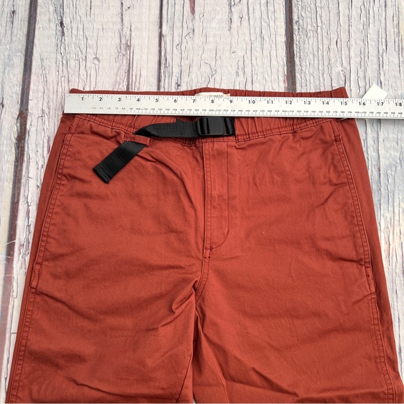 Goodthreads mens slim-fit belted elastic waist woven tobacco brown Size (S34) - Picture 4 of 16